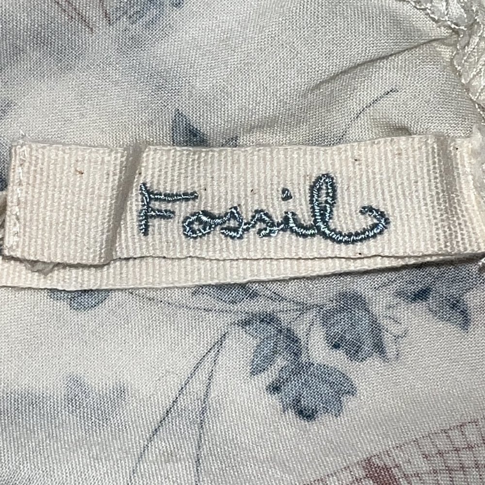 Fossil White & Cream Eiffel Tower Print Sleeveless Cotton Tank Top Size … - Picture 6 of 7